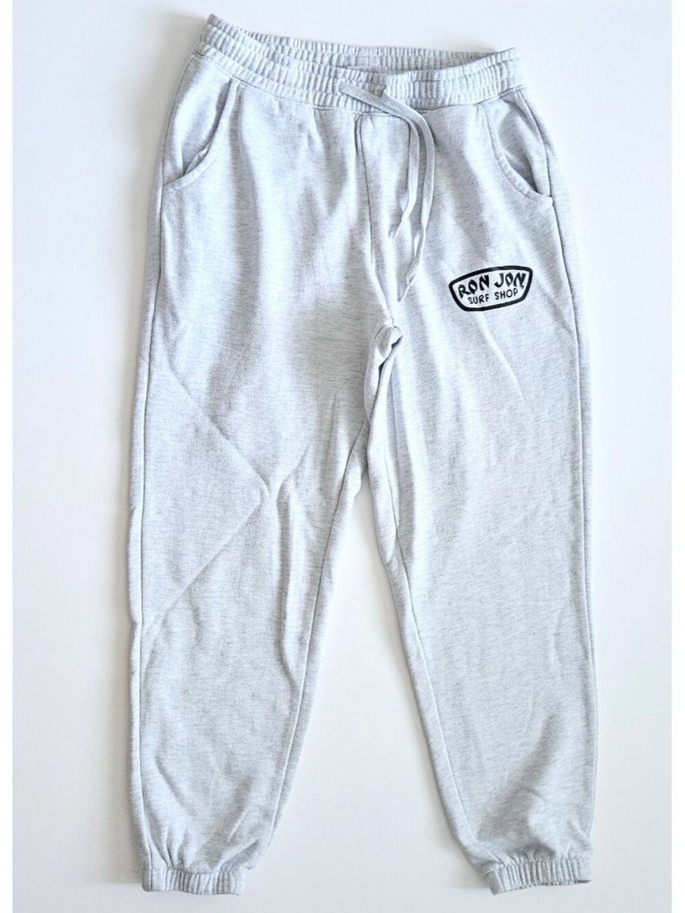 Ron Jon S Womens Gray Grey Sweatpants Cinched Joggers